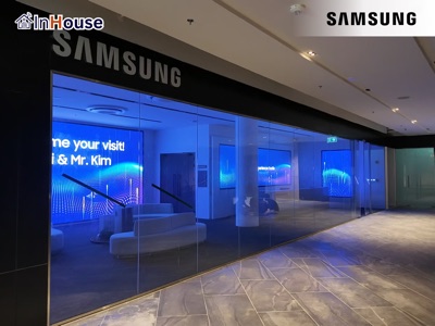 Brand Flagship Samsung Adidas Nike Uniqlo Microsoft ฟิล์มไฟฟ้า Smart Film กระจกฝ้าไฟฟ้า Smart Glass · InHouse