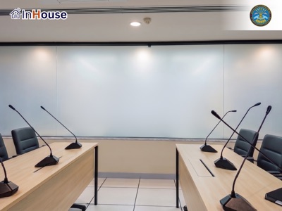 ห้องประชุมลับภาครัฐ ฟิล์มไฟฟ้า Smart Film กระจกฝ้าไฟฟ้า Smart Glass · ศรชล. Thai Maritime Enforcement · กระทรวงการคลัง · InHouse