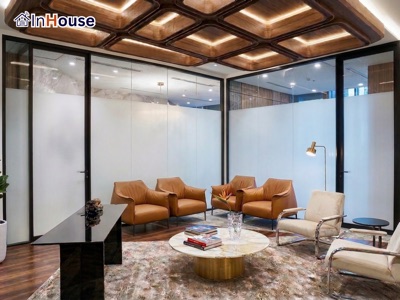 UN สถานทูต VIP Reception ฟิล์มไฟฟ้า Smart Film กระจกฝ้าไฟฟ้า Smart Glass · InHouse