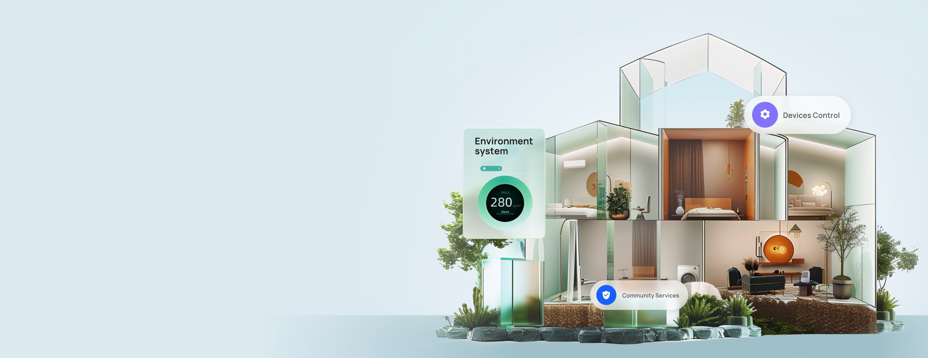 InHouse Smart Home ระบบบ้านอัจฉริยะ สั่งงานด้วยเสียงภาษาไทย ห้องนั่งเล่น