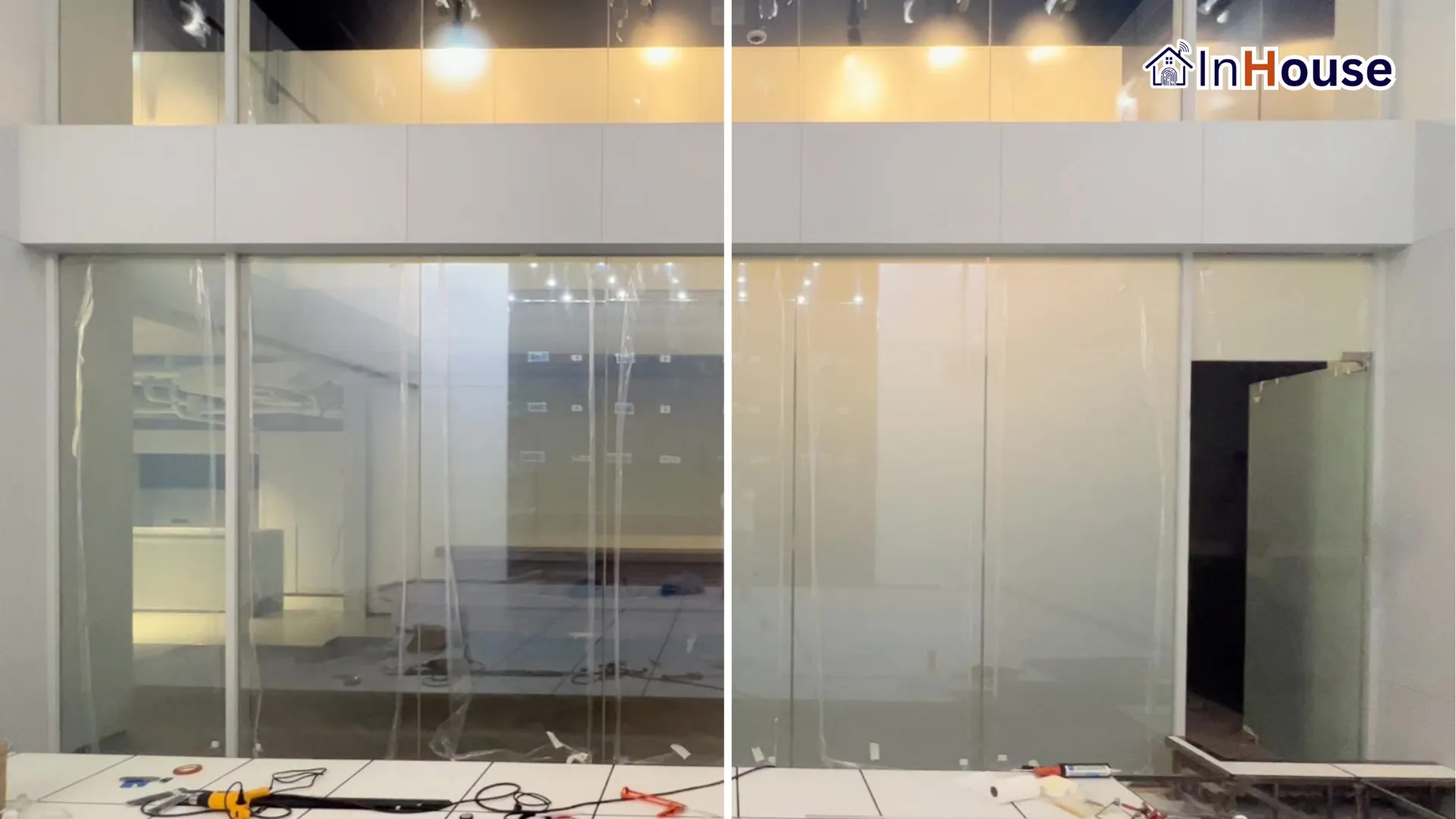 ผลงานติดตั้งฟิล์มไฟฟ้า CP ALL – Strategic Wall Room Excellence โดย InHouse Technology
