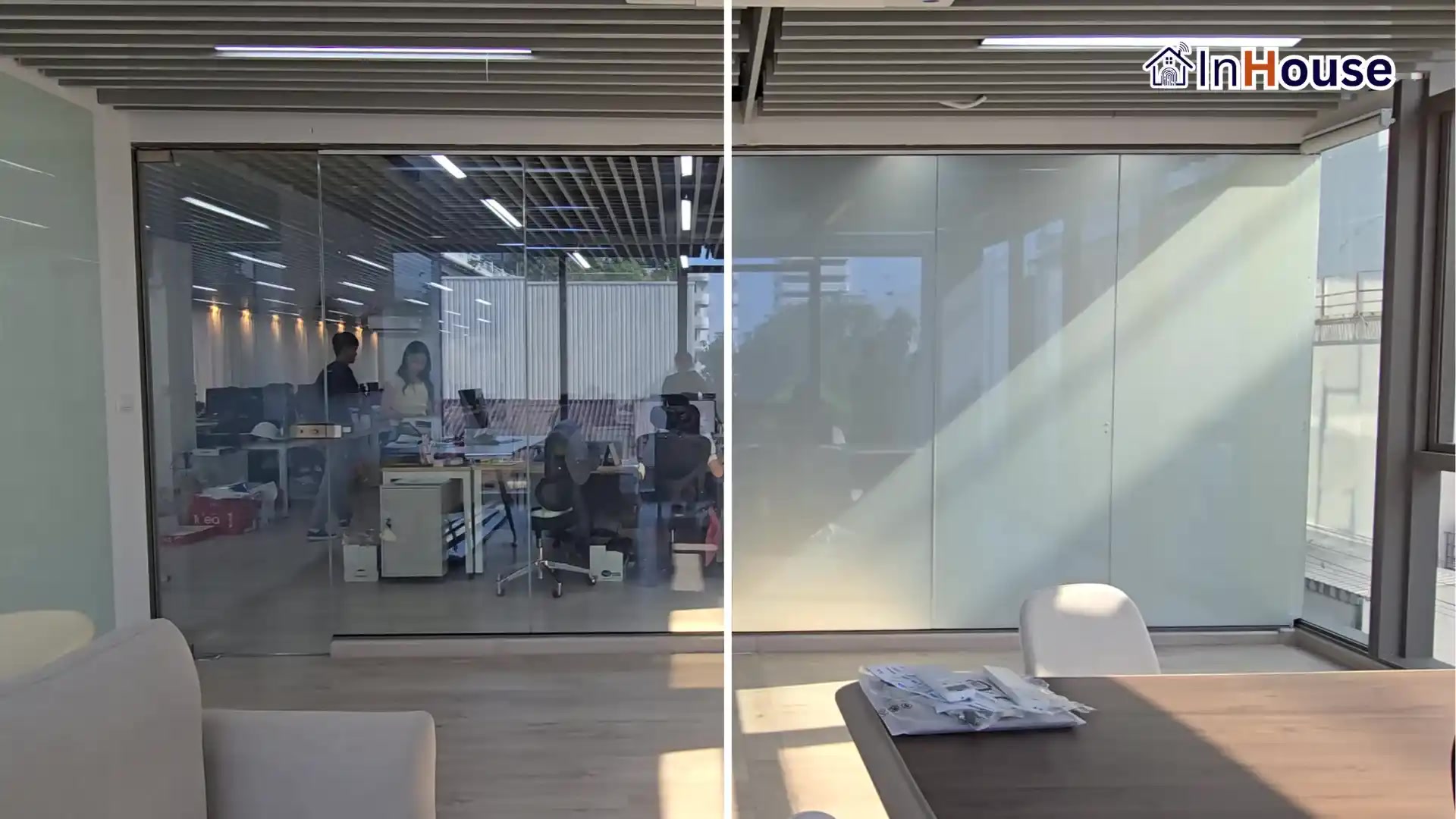 ผลงานติดตั้งฟิล์มไฟฟ้า Davis Design – Smart Office & Executive Suite โดย InHouse Technology