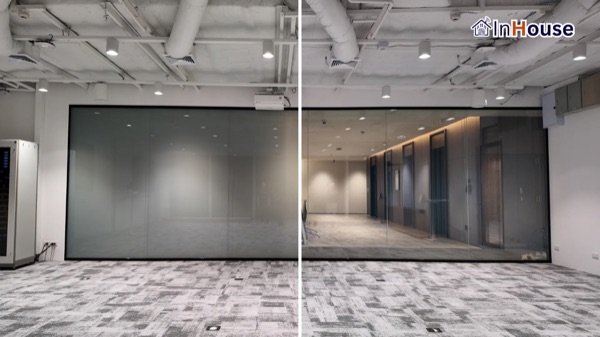 LINE – ห้องประชุมใหญ่, ห้องสัมมนา ติดตั้งฟิล์มไฟฟ้า โดย InHouse Technology